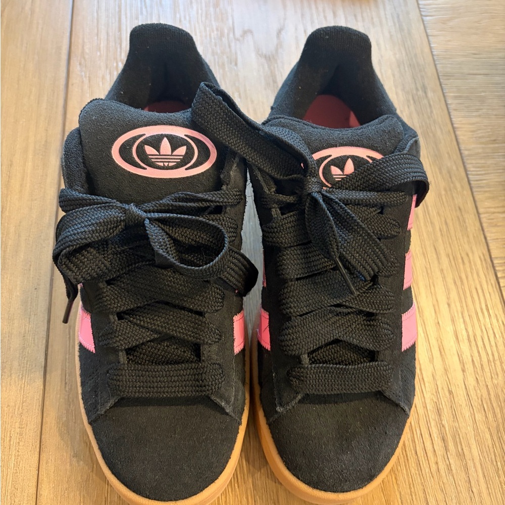 Adidas Black and Pink Sneakers